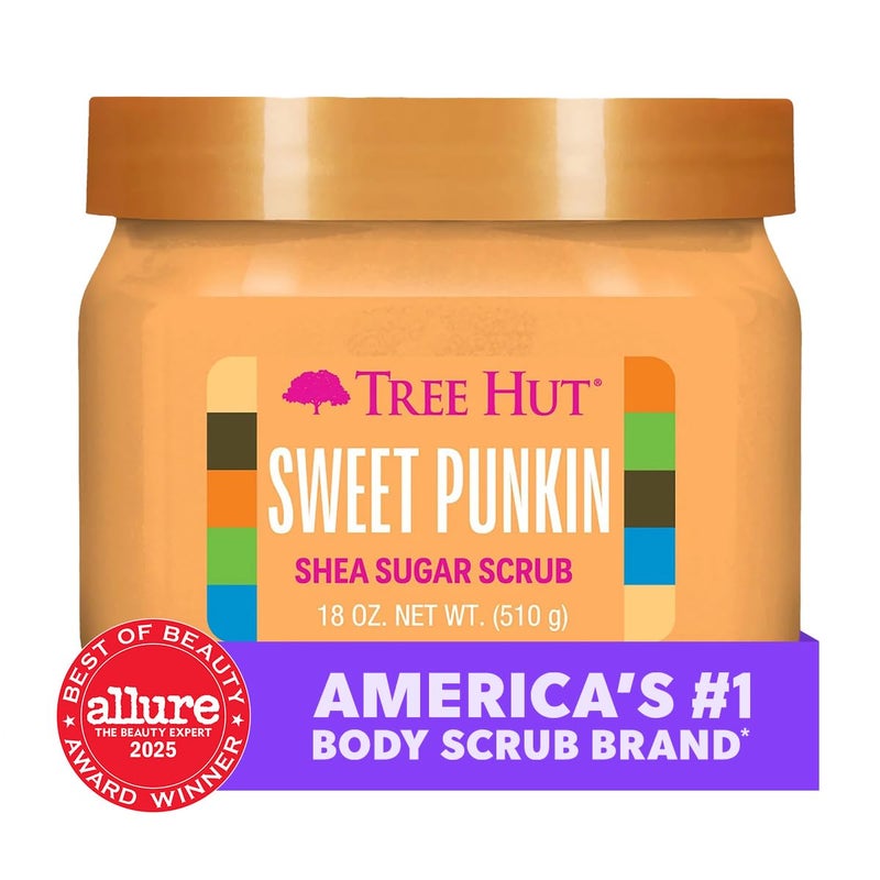 Treehut Shea Sugar Scrub Sweet Punkin | Exfoliating Body Scrub Removes Dead, Dry Skin for a Soft & Hydrated Feel | Nourishing Essential Body Care | 18 fl oz. - Image 4